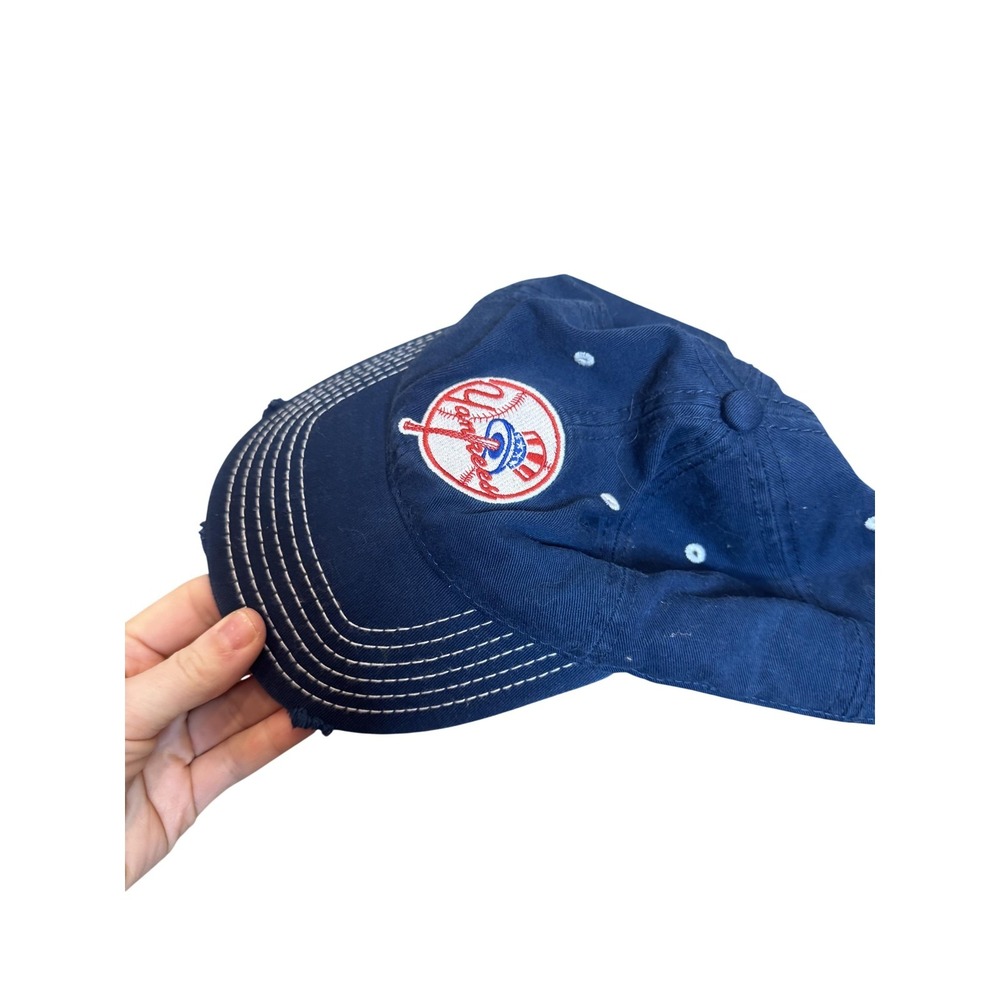 New York Yankees Hat‎ Cap Strap Back Mens One Size Blue MLB Baseball W.B. Mason